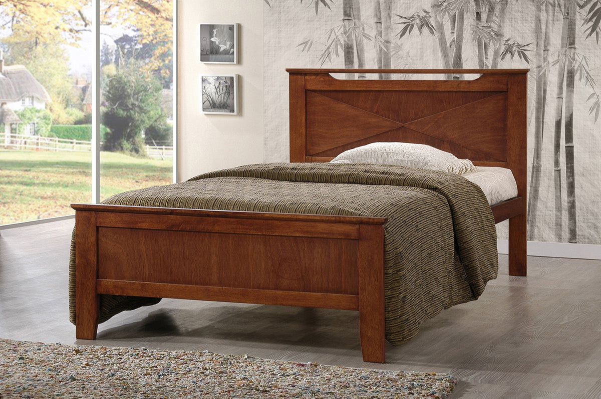 Baxton Studio Demitasse Brown Wood Contemporary Bed, Twin