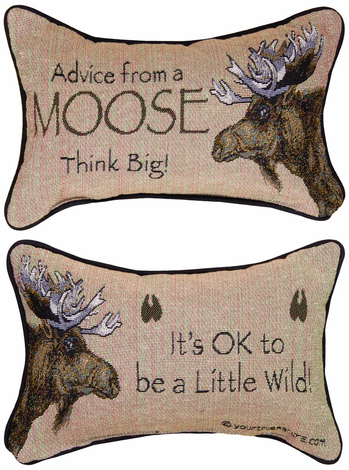 Manual The Lodge Collection Reversible Throw Pillow, 12.5 X 8.5-Inch, Advice From A Moose X Your True Nature