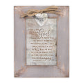 Cottage Garden The Lord God Is With You Grey Distressed Locket Easel Back Picture Frame