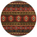 Addison Rugs Sonora Aso33 Brown 8' X 8' Indoor Outdoor Round Rug, Easy Clean, Machine Washable, Non Shedding, Bedroom, Living Room, Dining Room, Kitchen, Patio Rug