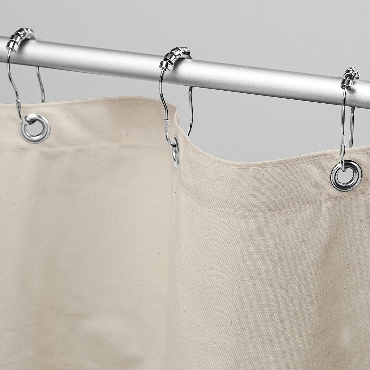 Bean Products Organic Cotton Stall Shower Curtain (Natural), [54' X 74']  All Natural Materials  Works With Tub, Bath And Stal