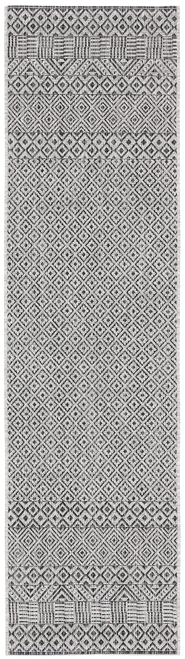 Safavieh Courtyard Collection 2'3' X 8' Grey/Black Cy8235 Indoor/ Outdoor Patio Backyard Mudroom Runner Rug