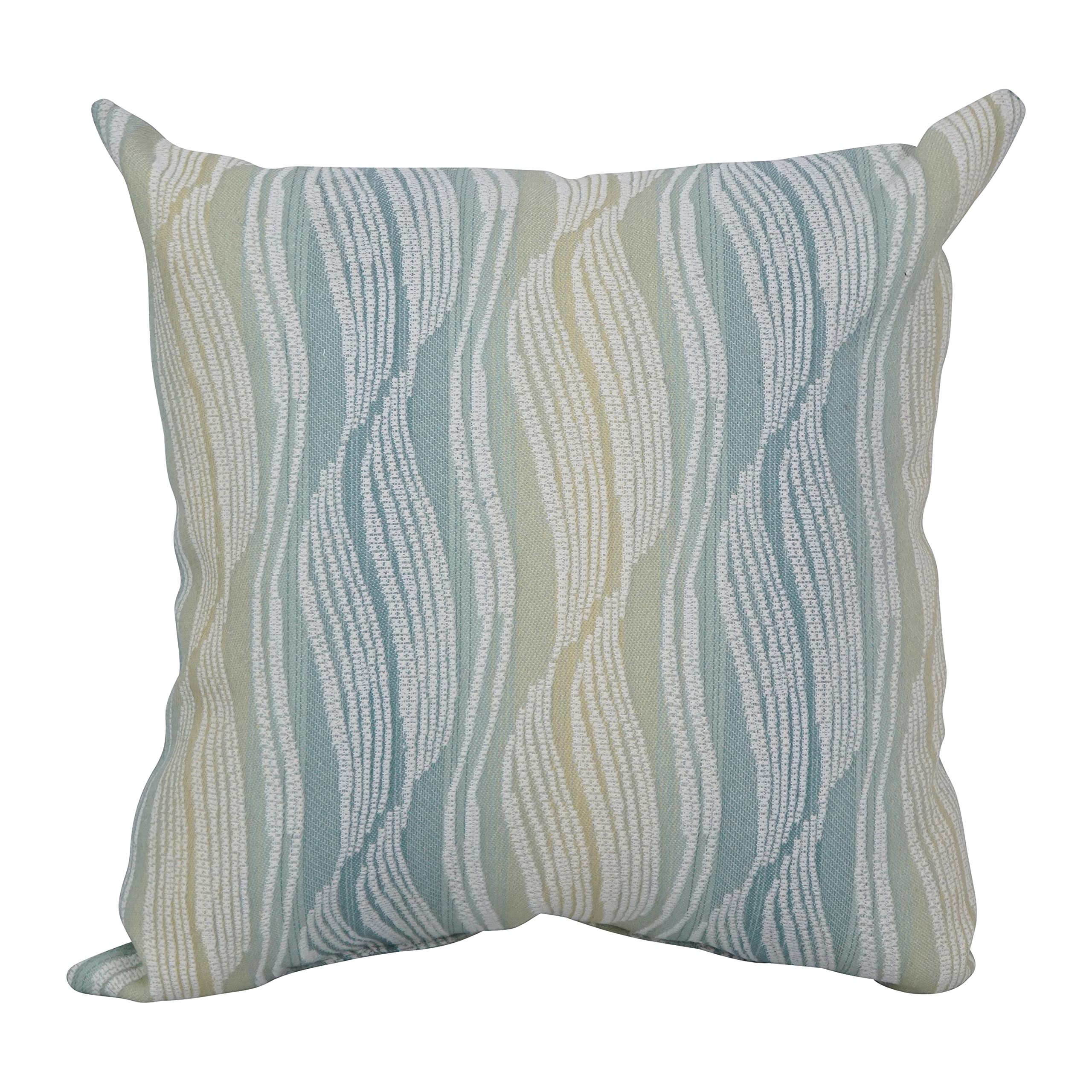 Blazing Needles Square Polyester Jacquard Throw Pillows, 17", Clove Seagla 4 Count