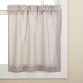 Lorraine Home Fashions Ribcord Window Curtain Tier, 54 in x 24 in, Gray
