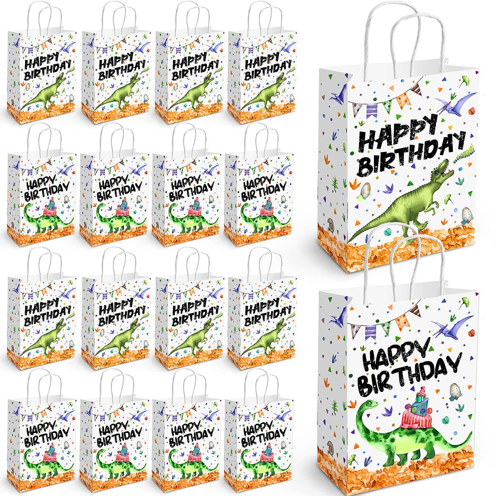 Containlol Dinosaur Birthday Party Bags Happy Birthday Gift Bags Dino Theme Watercolor Dinosaur Candy Treat Goodies Party Favors