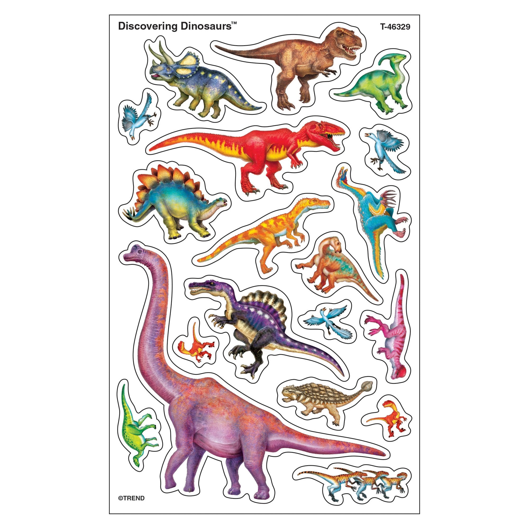 Trend Discovering Dinosaurs Large Supershapes Stickers, Classroom Incentives, 152 Count