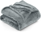 Utopia Bedding Fleece Blanket Full Size Ash Grey 300Gsm Luxury Fuzzy Soft Anti-Static Microfiber Bed Blanket (90X84 Inches)
