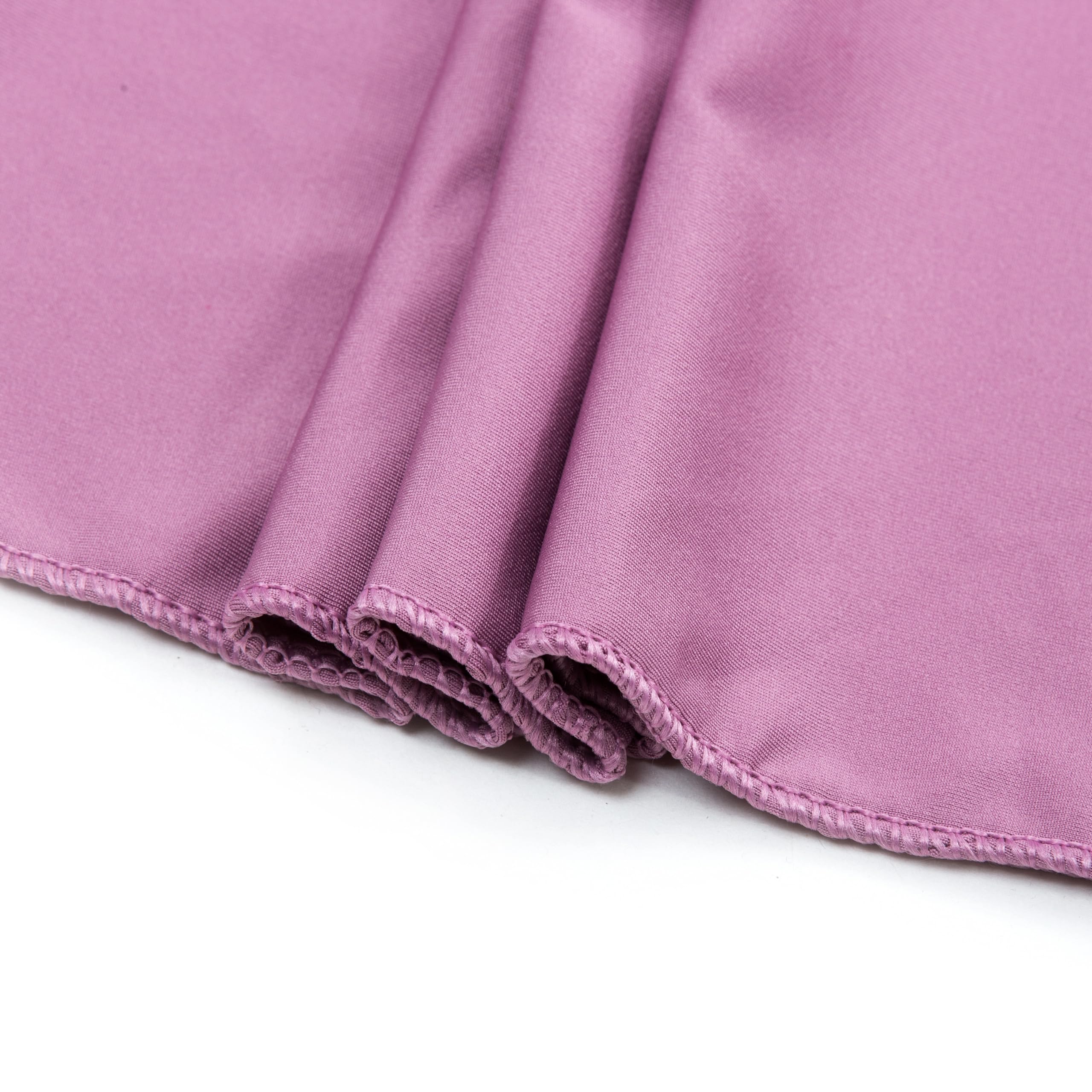 Mds Pack Of 10 Spandex Chair Sashes Bow Sash Elastic Chair Bands Ties Without Buckle For Wedding And Events Decoration Lycra Slider Sashes Bow - Dusty Pink
