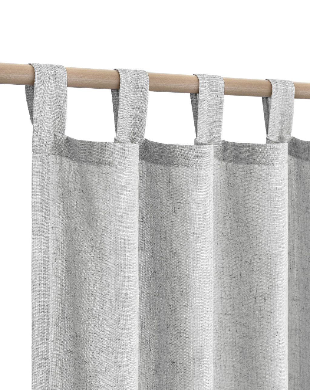 Gray Linen Curtains 54 Inch Length For Boys Bedroom 2 Panel Tab Top Soft Linen Lightweight Light Reducing Casual Curtains Grey For Office Room Sitting Apartment Entryway Rustic Farmhouse Decor 52X54