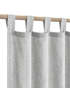 Gray Linen Curtains 54 Inch Length For Boys Bedroom 2 Panel Tab Top Soft Linen Lightweight Light Reducing Casual Curtains Grey For Office Room Sitting Apartment Entryway Rustic Farmhouse Decor 52X54