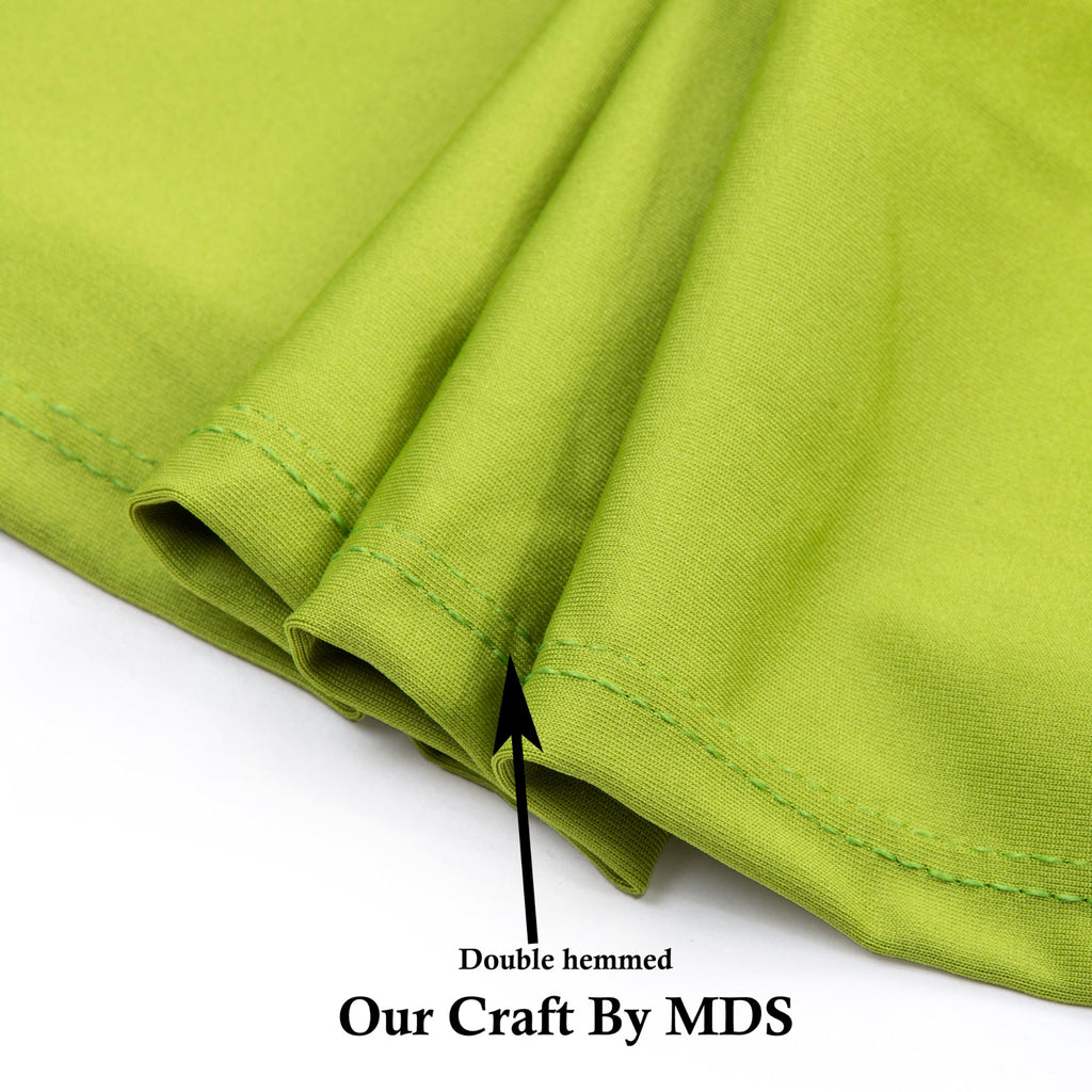 Mds Pack Of 50 Spandex Chair Sashes Bow Sash Elastic Chair Bands Ties With Buckle For Wedding And Events Decoration Spandex Slider Sashes Bow - Apple Green
