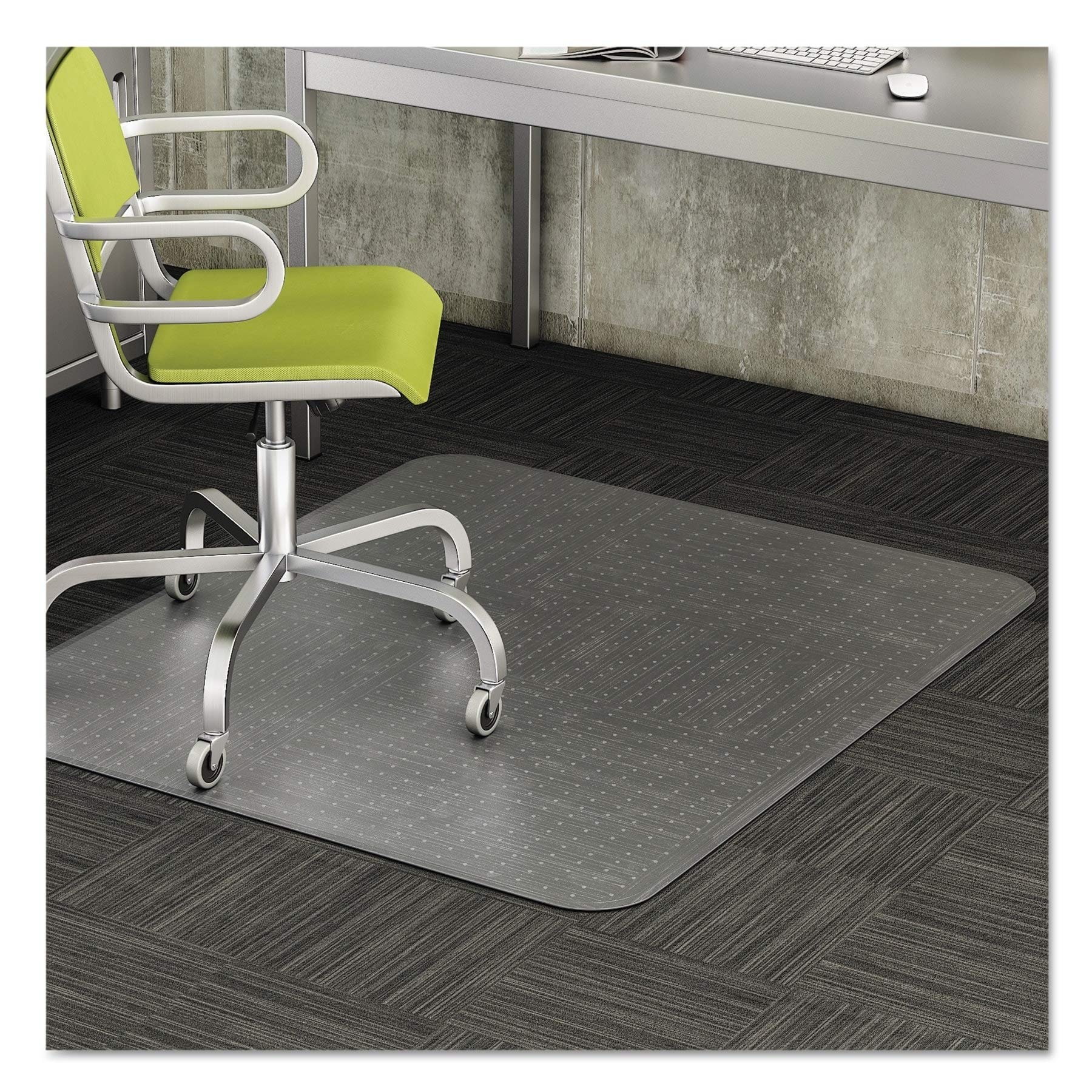 Deflecto Cm13443F Duramat Moderate Use Chair Mat For Low Pile Carpet, Beveled, 46 X 60, Clear