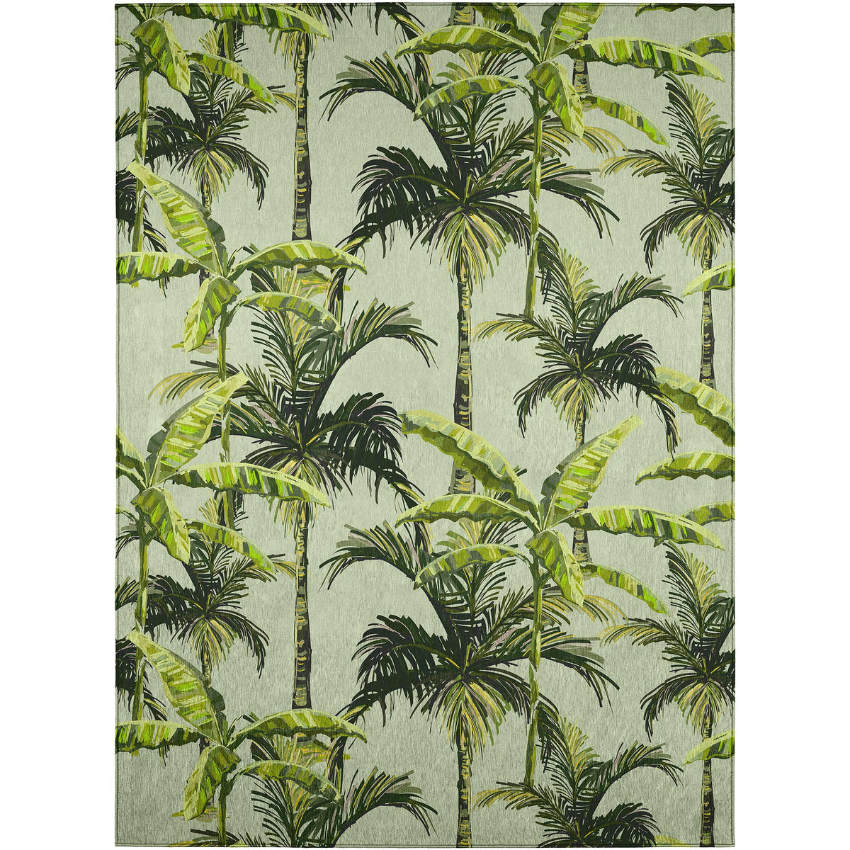 Dalyn Rugs Tropics Tc10 Green 8' X 10' Indoor Outdoor Area Rug, Easy Clean, Machine Washable, Non Shedding, Bedroom, Living Room, Dining Room, Kitchen, Patio Rug