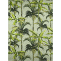 Dalyn Rugs Tropics TC10 Green 5 x 76 Indoor Outdoor Area Rug, Easy Clean, Machine Washable, Non Shedding, Bedroom, Living Room
