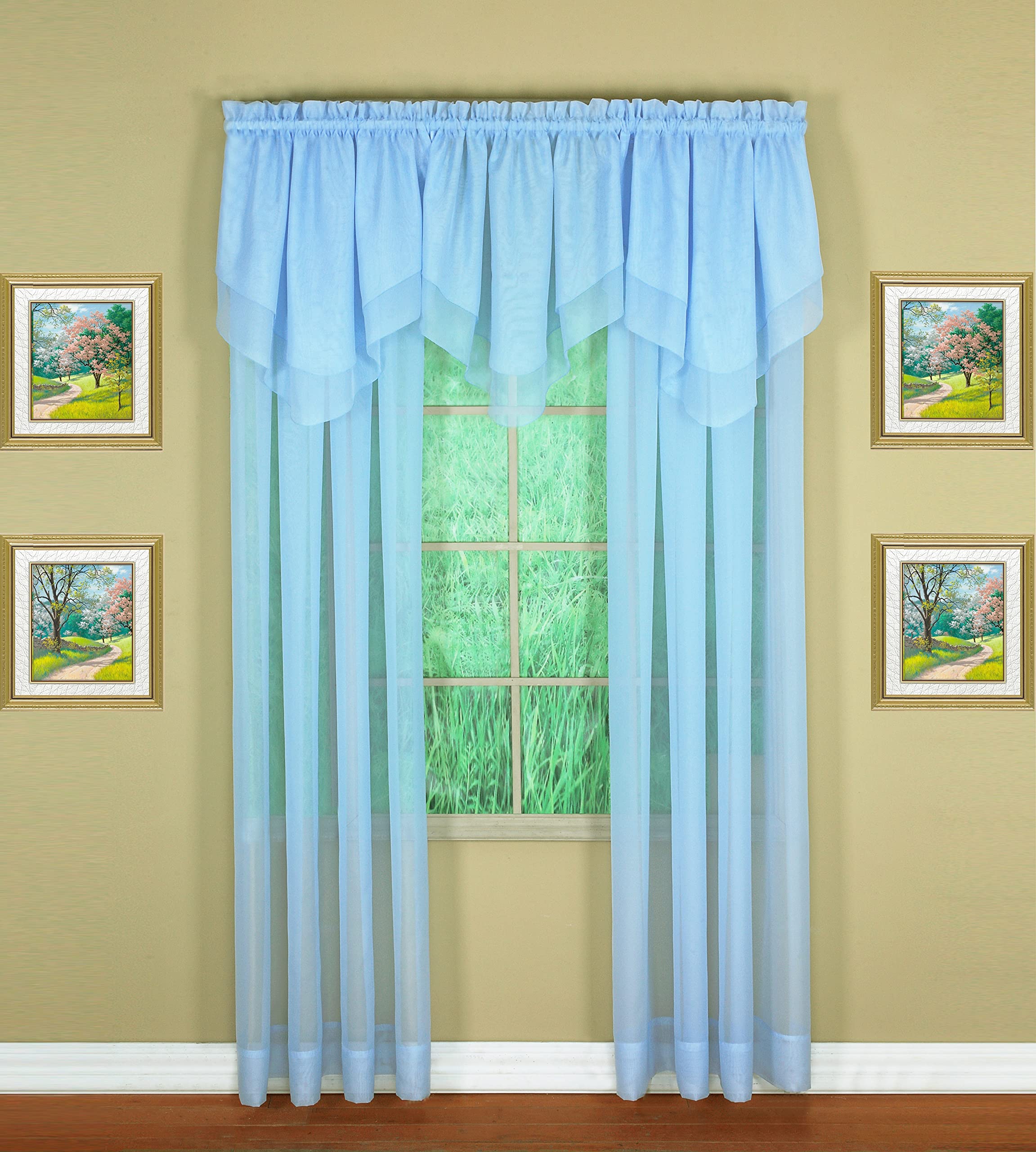 Today'S Curtain Emelia Original Voile Panel 108', Sky Blue, 60' W X 108' L