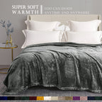 Exclusivo Mezcla Plush Fuzzy Fleece Bed Blanket King Size, Super Soft, Fluffy And Warm Blankets For Couch, Bed, All Season Use (