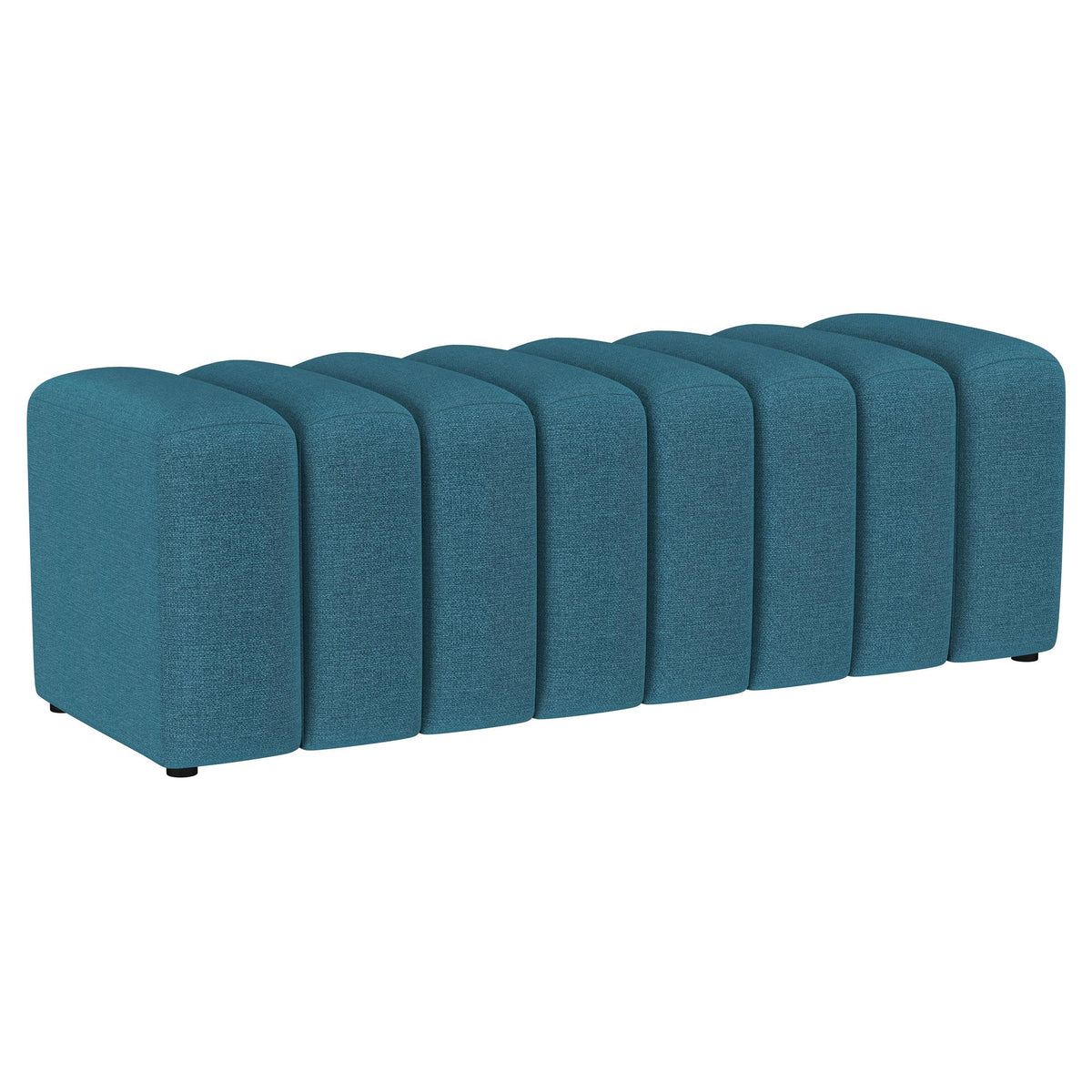 Coaster Home Furnishings Summer Fabric Upholstered Tufted Accent Bench Peacock Blue