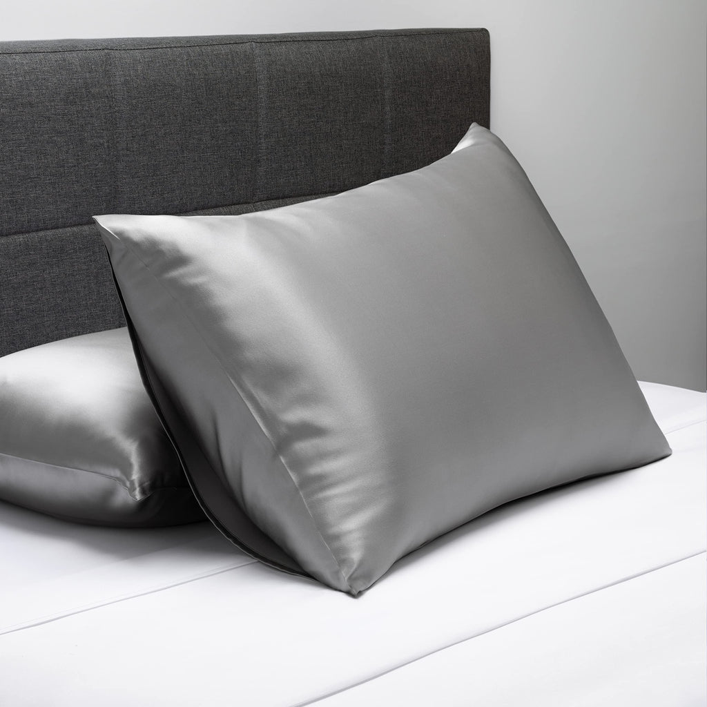 Fishers Finery 25Mm 100% Pure Mulberry Silk Pillowcase, Good Housekeeping Winner (Silver, Queen)
