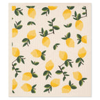 Gmicr  Atifs Swedish Dishcloths 4 Pack Yellow Lemons And Oranges Print Reusable Sponges Kitchen Cleaning Cloth Dish Scrubber, Ma