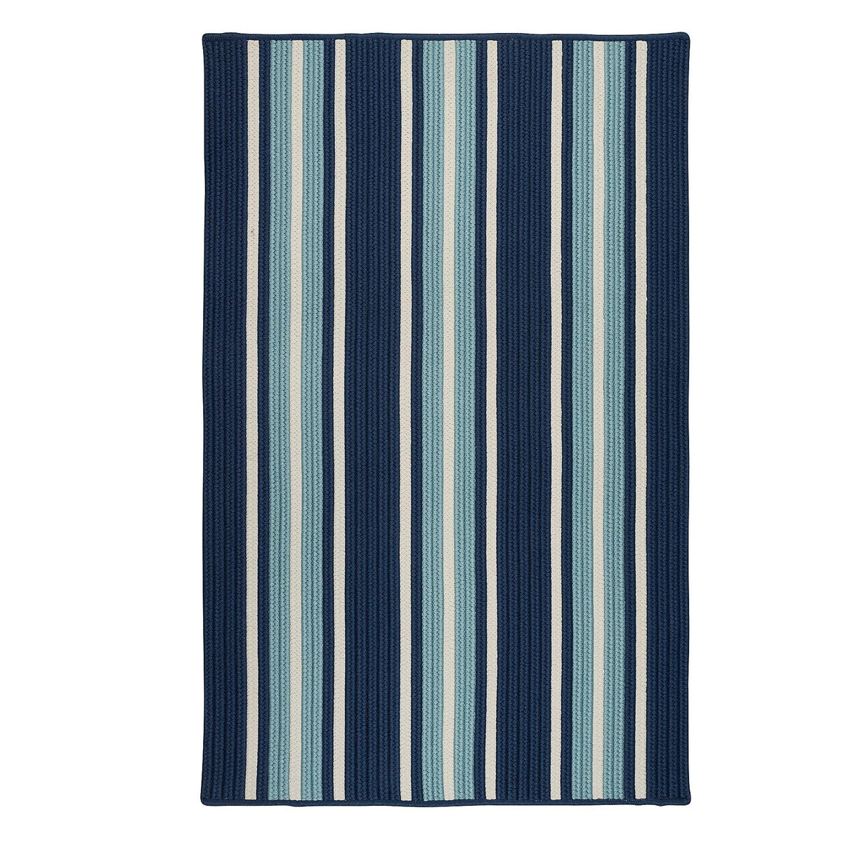 Colonial Mills Mesa Stripe Braided Rug, 2' X 4' , Shoreline Blue