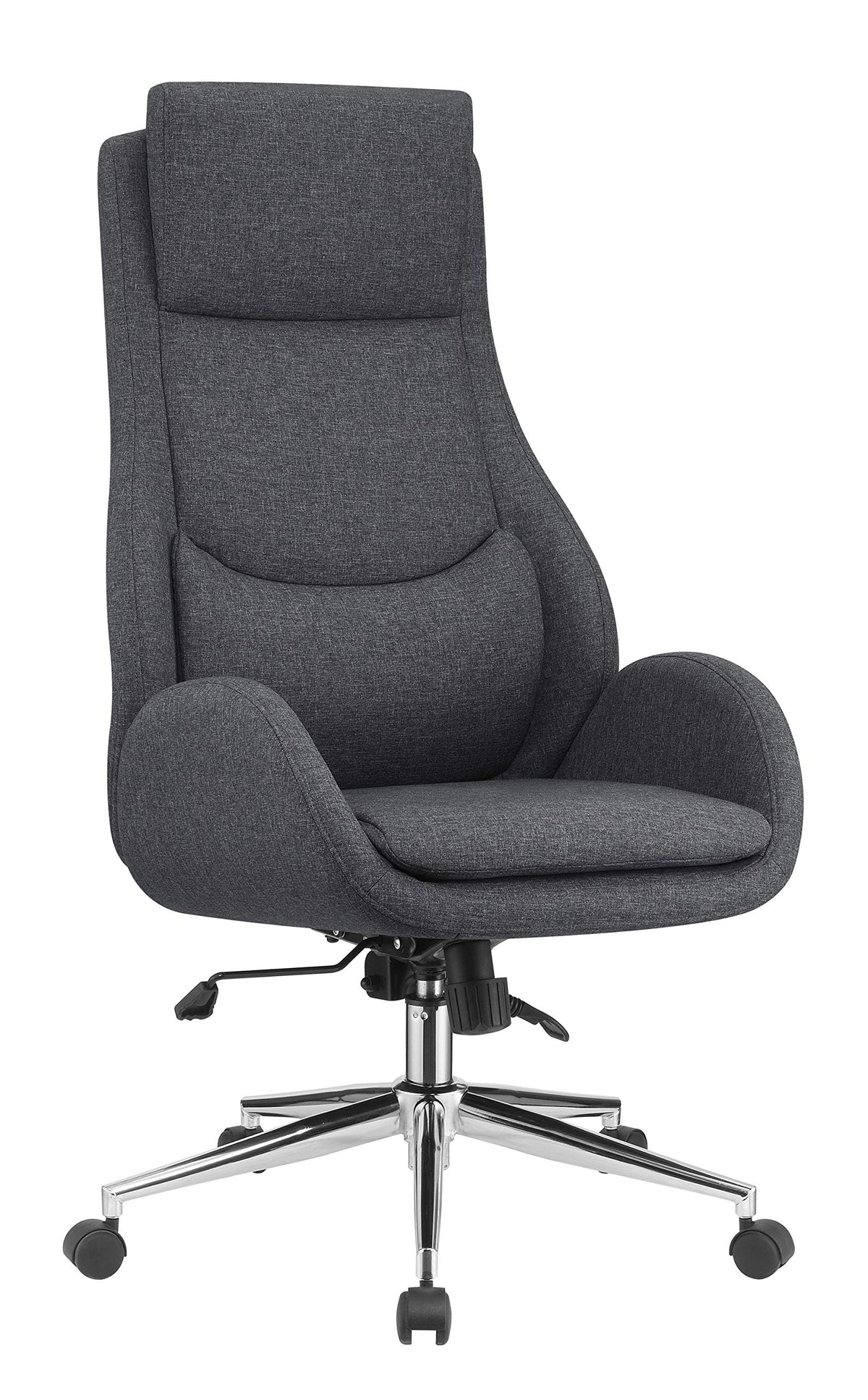 Coaster Furniture Upholstered Padded Seat Grey and Chrome Office Chair 23.5&quot; W x 30&quot; D x 46-49&quot; H 881150