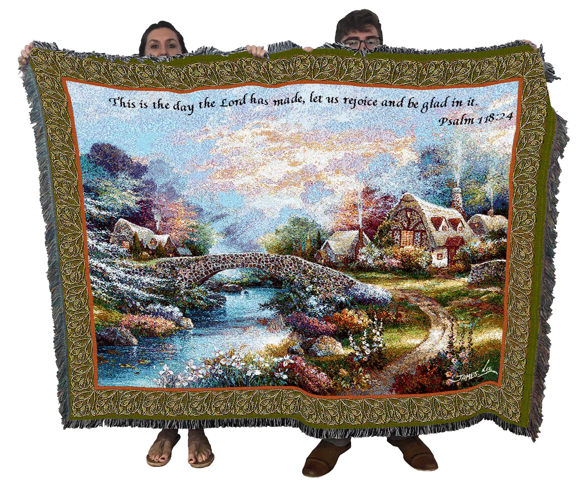 Pure Country Weavers Springtime Glory Blanket By James Lee - This Is The Day The Lord Has Made - Scriptures - Psalm 118:24 - Rel