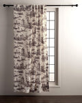 Maison D' Hermine 100% Cotton Curtain - 50'X124' Charcoal Decorative Curtain - Aesthetic Curtains For Farmhouse, Kitchen & Bed