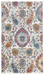 Safavieh Madison Collection Accent Rug - 3' X 5', Cream & Multi, Boho Chic Glam Paisley Design, Non-Shedding & Easy Care, Ideal