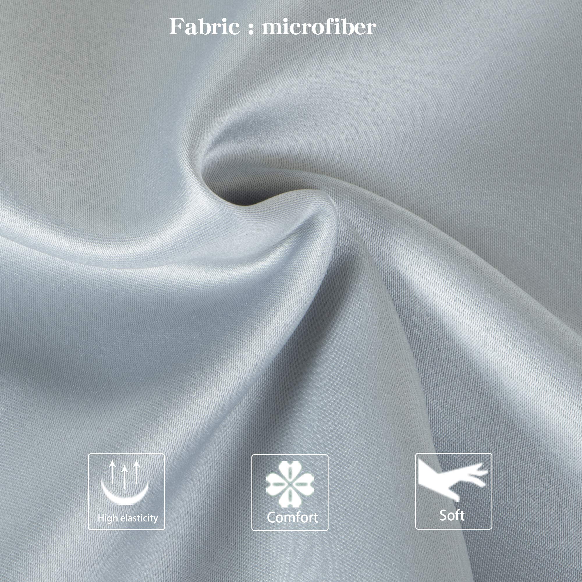 Ntbay Zippered Satin Pillow Cases For Hair And Skin, Luxury Queen Hidden Zipper Pillowcases Set Of 2, 20X30 Inches, Grey