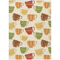 Dalyn Rugs Kendall Ke15 Ivory 8' X 10' Indoor Outdoor Area Rug, Easy Clean, Machine Washable, Non Shedding, Bedroom, Living Room, Dining Room, Kitchen, Patio Rug