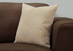 Monarch Specialties 9234, 18 X 18 Square, Insert Included, Decorative Throw, Accent, Sofa, Couch, Bedroom, Polyester, Hypoallergenic, Gold, Grey Pillow 18'X 18' Abstract Dot 1Pc, 18' L x 6' W x 18' H