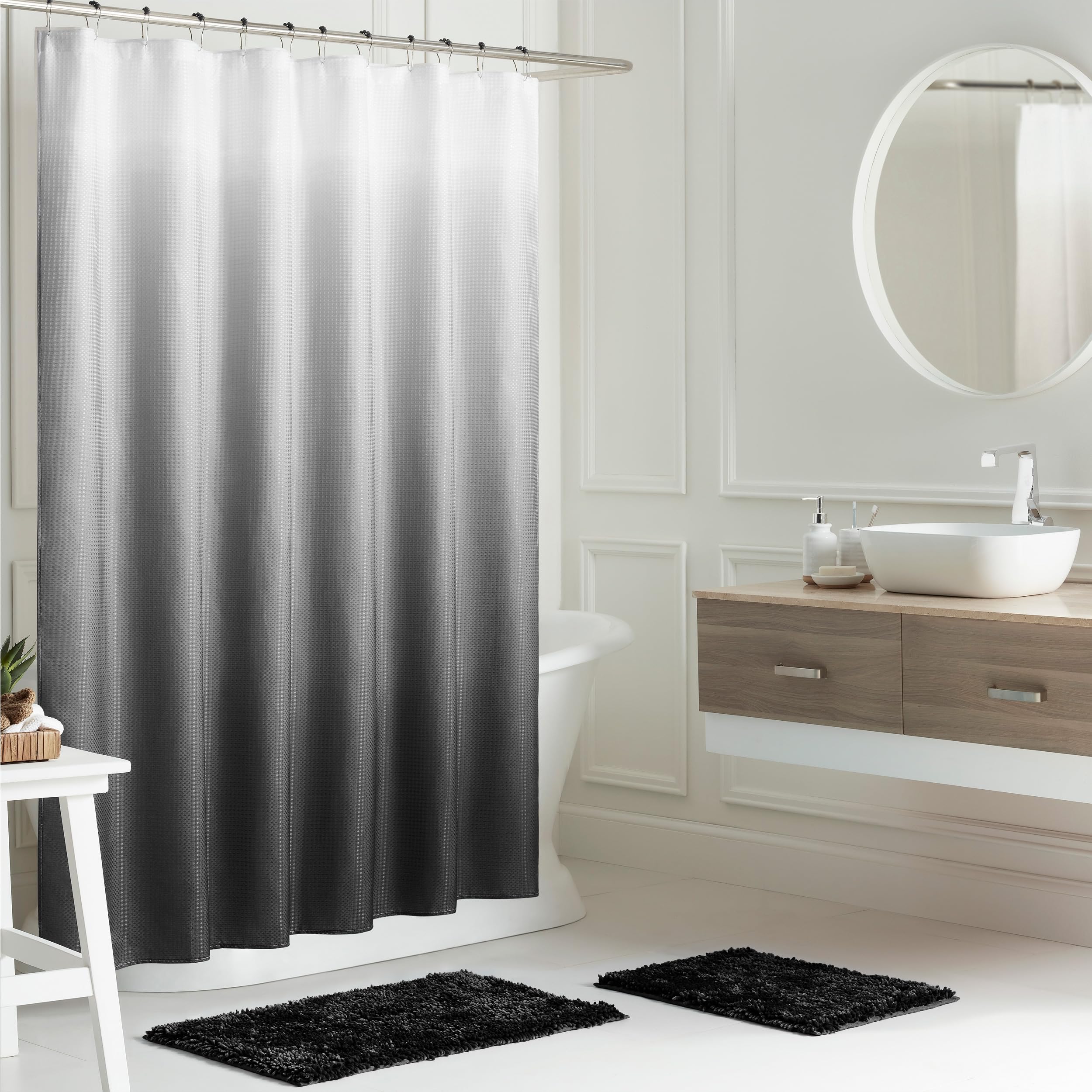 Creative Home Ideas Bathroom Sets with Shower Curtain and Rugs| Shower Curtain Sets with Rugs Includes Shower Curtain, Liner Set