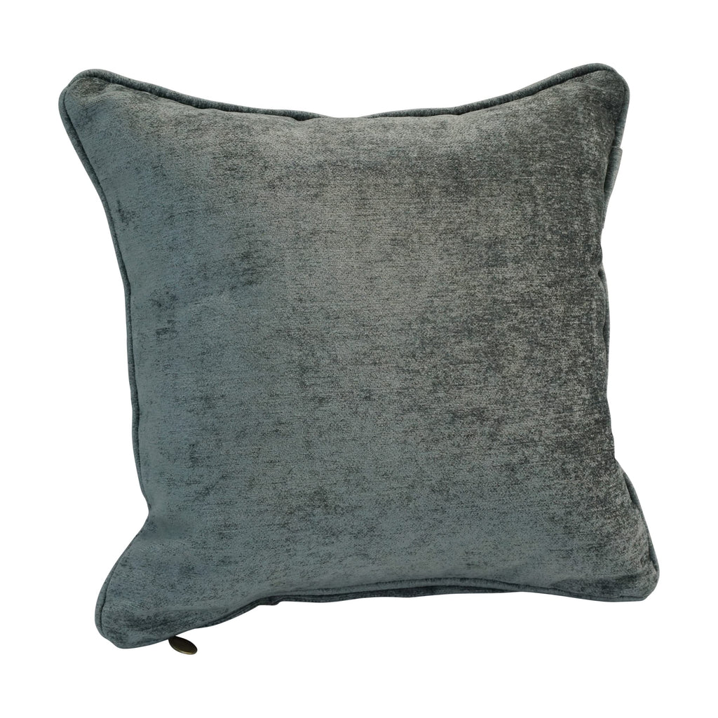Blazing Needles Corded Square Jacquard Chenille Throw Pillow, 18", Grey Solid