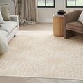 Nourison Jubilant Ivory Beige 6 x 9 Area Rug Easy Clean, Non Shedding, Bed Room, Living Room, Dining Room, Kitchen (6 x 9)