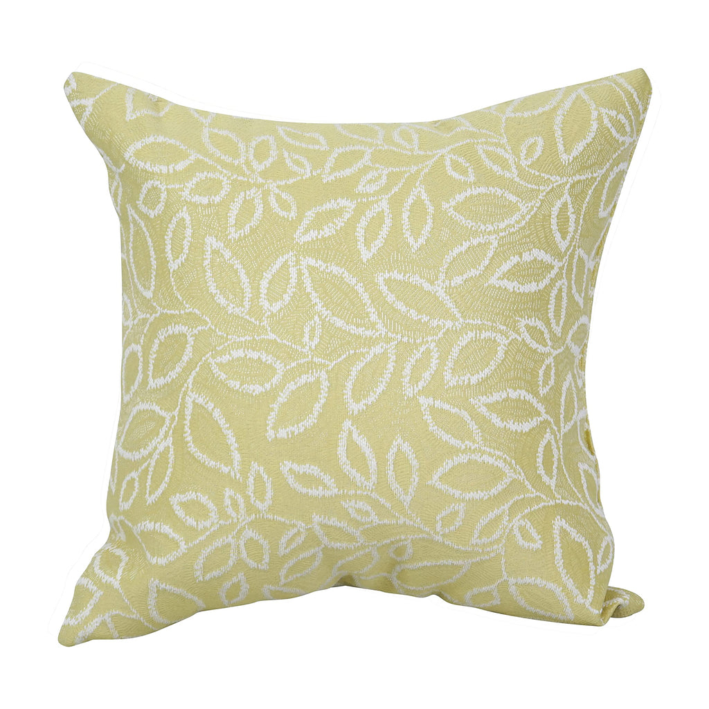Blazing Needles Square Polyester Jacquard Throw Pillows, 17", Florian Pineap 4 Count