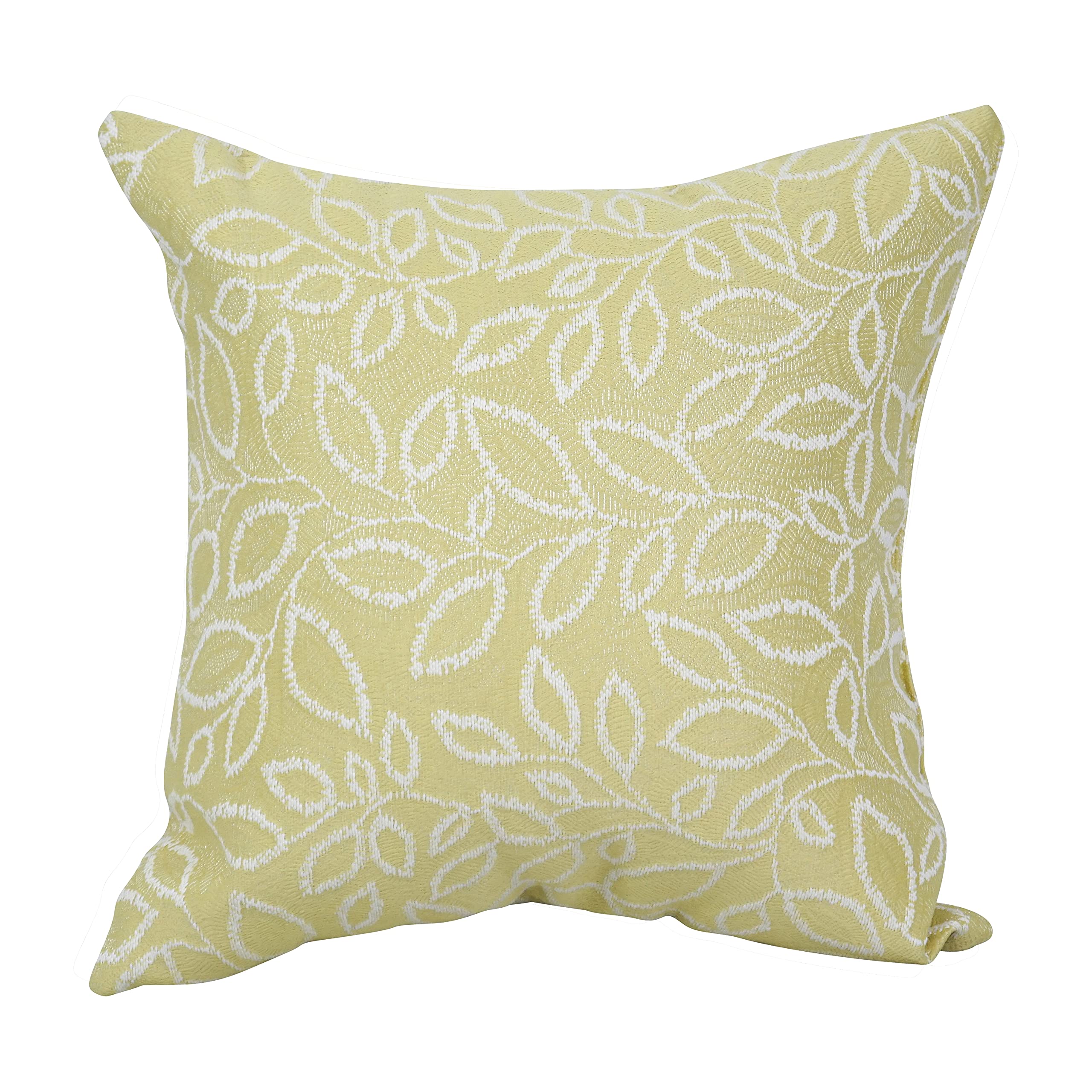 Blazing Needles Square Polyester Jacquard Throw Pillows, 17", Florian Pineap 4 Count