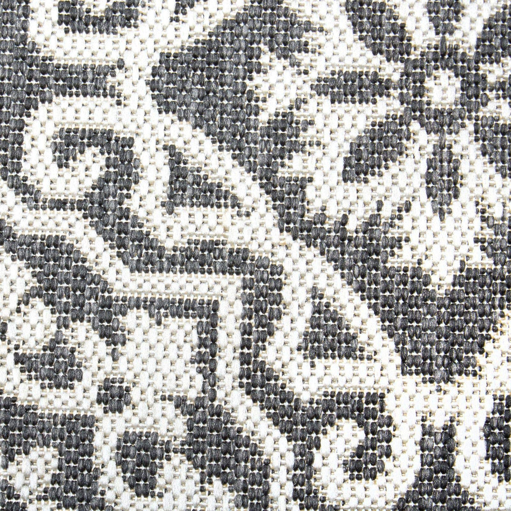 Nicole Miller New York Patio Country Danica Transitional Geometric Indoor/Outdoor Area Rug, Black/Grey, 5'2'X7'2'