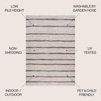 Jonathan Y Smb125A-4 Colonia Berber Stripe Indoor Outdoor Area-Rug Bohemian Contemporary Easy-Cleaning Bedroom Kitchen Backyard Patio Non Shedding, 4 X 6, Beige/Brown