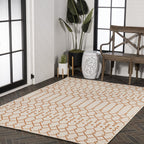 Jonathan Y Smb108O-3 Ourika Moroccan Geometric Textured Weave Indoor Outdoor Area-Rug, Bohemian Rustic Scandinavian Easy-Cleanin