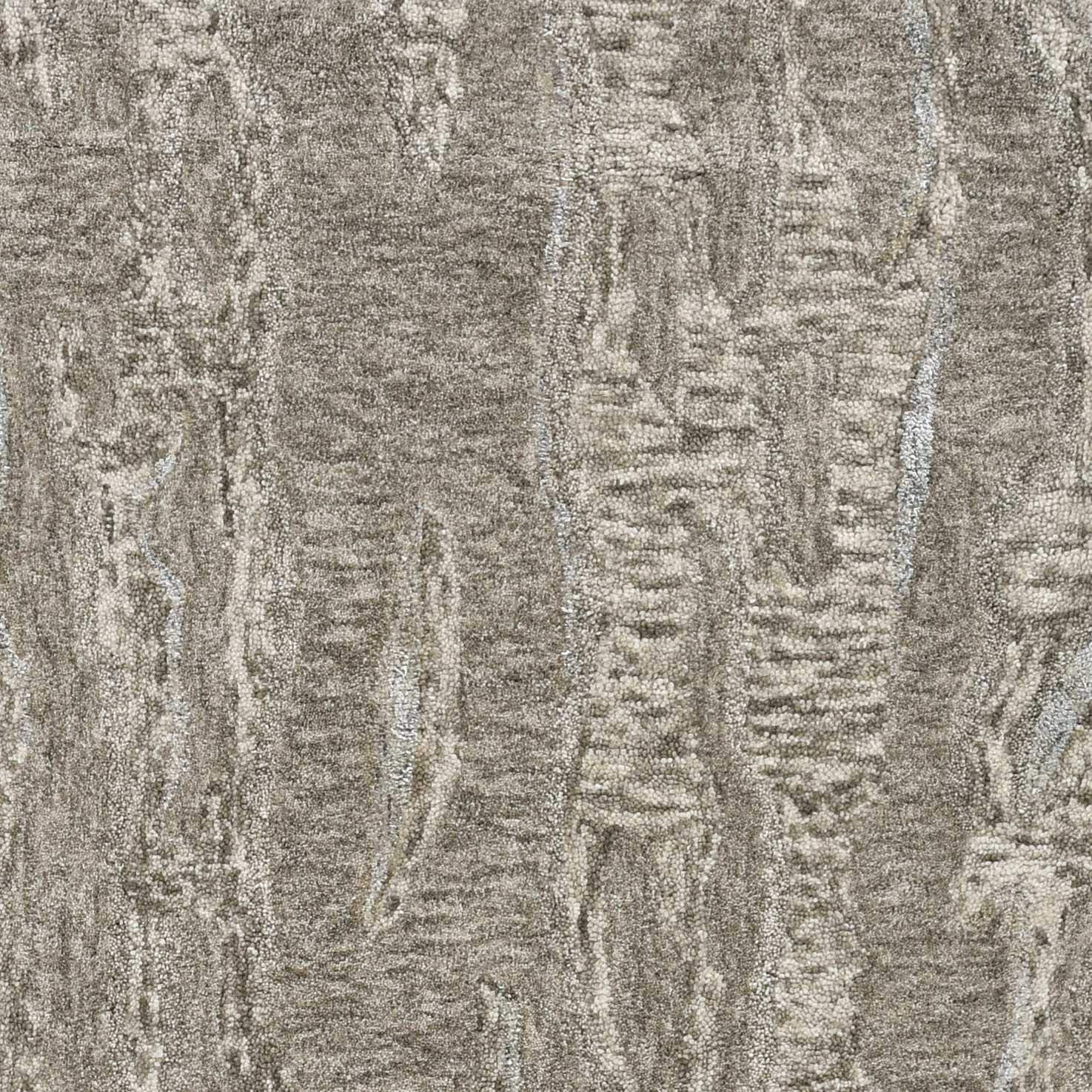 HomeRoots Wool/Viscose 3' x 5' Sand Plain Wool Area Rug with Highlights