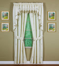 Today'S Curtain Verona Reverse Embroidery Panel Pair And Tiebacks, 63', Ecru/Antique