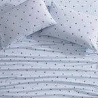 Nautica - Twin Sheets, Cotton Percale Bedding Set, Casual Home Decor (Lobster Walk Red, Twin)