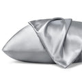 Bedsure Satin Pillowcase For Hair And Skin - Grey King Size Pillow Cases Set Of 2, Similar To Silk Pillow Cases, Silky & Soft Sa
