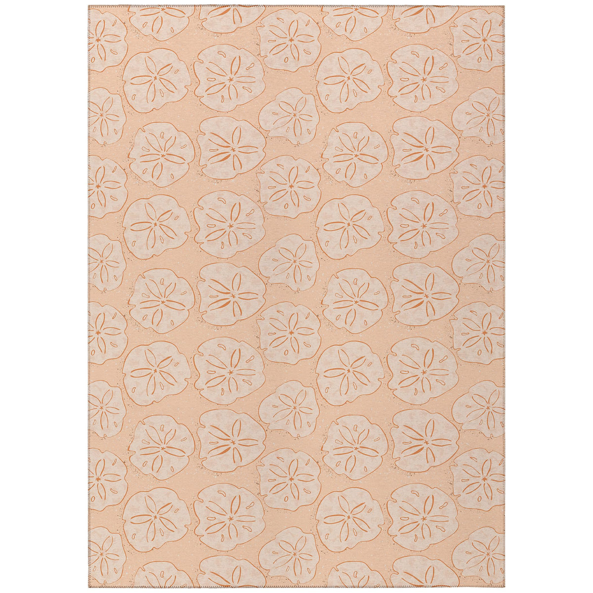 Addison Rugs Surfside Asr40 Nectarine 5' X 7'6&quot; Indoor Outdoor Rug, Easy Clean, Machine Washable, Non Shedding, Bedroom, Living Room, Dining Room, Kitchen, Patio Rug