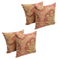 Blazing Needles Jacquard Chenille Throw Pillow, 17", Queen Maria 4 Count