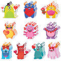Xqumoi 30 Pack Valentines Monster Sticky Notes, Total 600 Sheets, Cute Valentine'S Day Heart Monsters Self Sticky Memo Pads For
