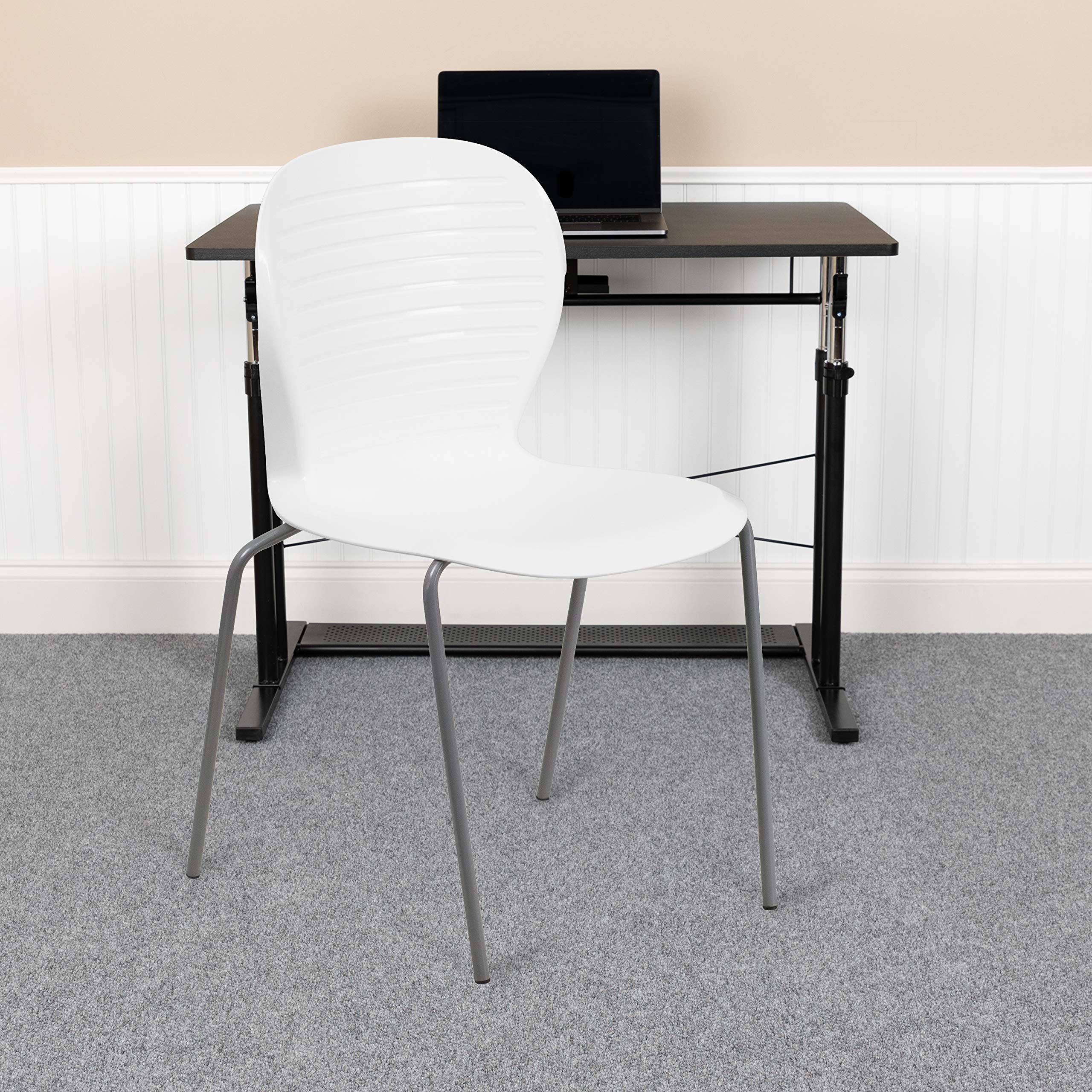 Flash Furniture Hercules Series 551 Lb. Capacity White Stack Chair