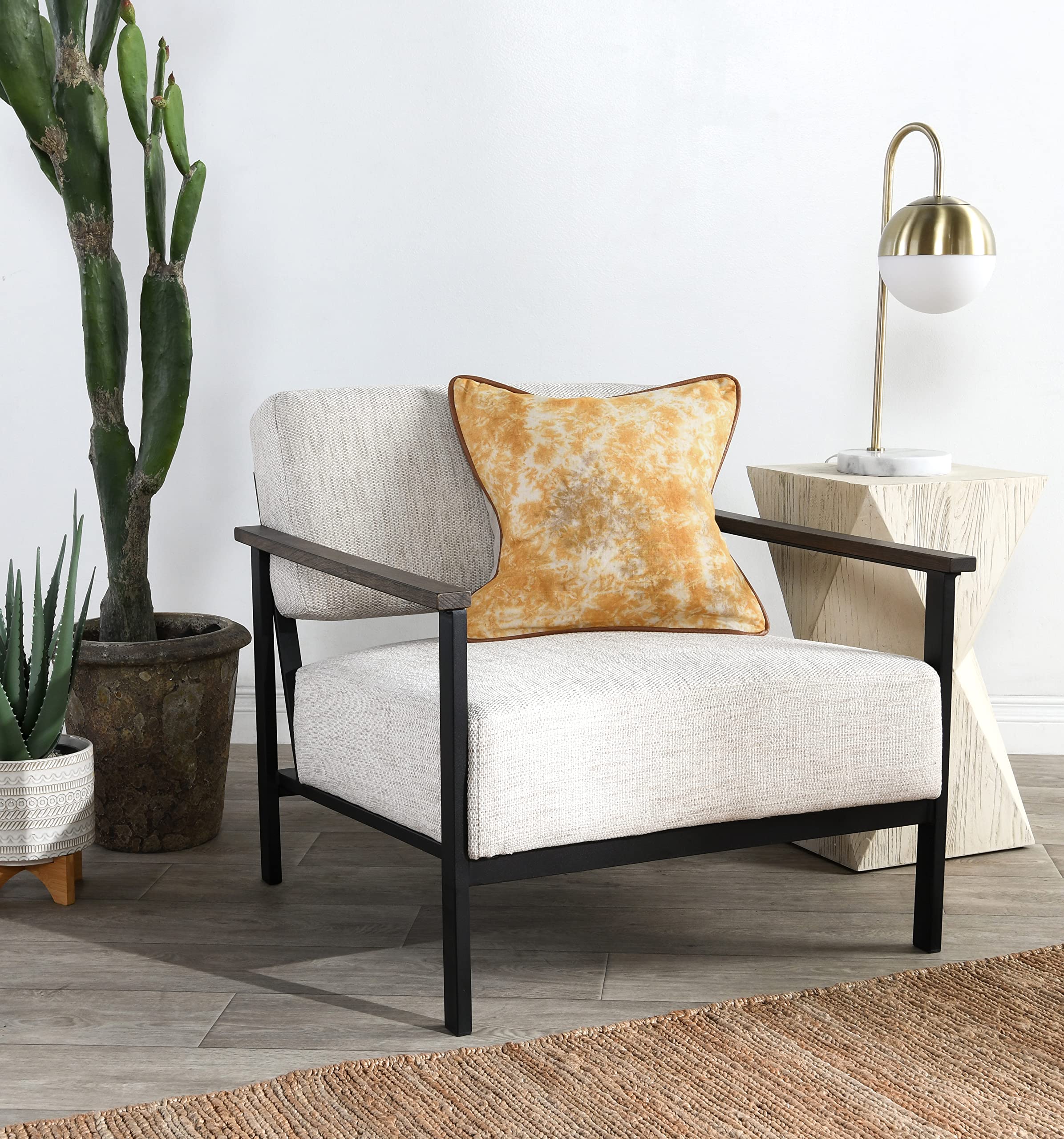 Kosas Home Nester Throw-Pillow, Saffron Orange