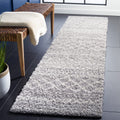 Safavieh Arizona Shag Collection Runner Rug - 23 x 10, Grey & Ivory, Moroccan Design, Non-Shedding & Easy Care, 1.6-inch Thick
