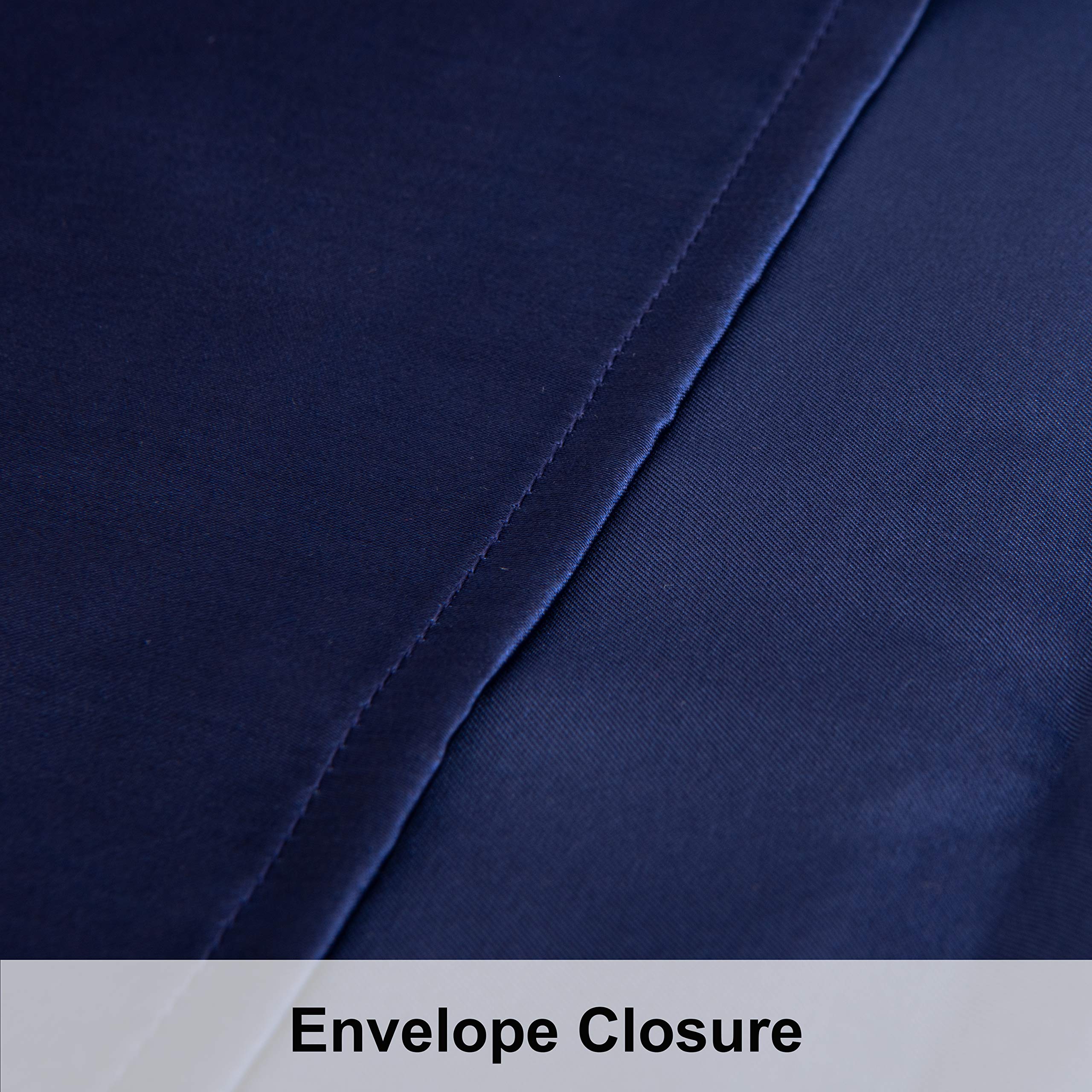 Ntbay 2 Pack Satin King Pillowcases For Hair And Skin, Luxurious And Silky Pillow Cases With Envelope Closure, 20X40 Inches, Navy Blue